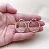 Oro Laminado Medium Hoop, Gold Filled Style Hollow Design, Diamond Cutting Finish, Tricolor, 02.213.0258.1.30