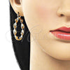 Oro Laminado Medium Hoop, Gold Filled Style Twist Design, Matte Finish, Golden Finish, 02.170.0568.40
