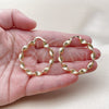 Oro Laminado Medium Hoop, Gold Filled Style Twist Design, Matte Finish, Golden Finish, 02.170.0568.40