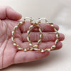 Oro Laminado Large Hoop, Gold Filled Style Twist Design, Matte Finish, Golden Finish, 02.170.0568.50