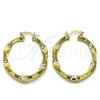 Oro Laminado Medium Hoop, Gold Filled Style Hollow Design, Polished, Golden Finish, 02.170.0571.35