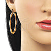 Oro Laminado Medium Hoop, Gold Filled Style Hollow Design, Polished, Golden Finish, 02.170.0571.35