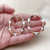 Oro Laminado Medium Hoop, Gold Filled Style Hollow Design, Polished, Tricolor, 02.170.0571.1.35