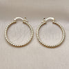 Oro Laminado Medium Hoop, Gold Filled Style Diamond Cutting Finish, Golden Finish, 02.170.0296.1.30