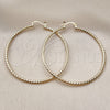 Oro Laminado Large Hoop, Gold Filled Style Diamond Cutting Finish, Golden Finish, 02.170.0296.1.50