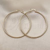 Oro Laminado Large Hoop, Gold Filled Style Diamond Cutting Finish, Golden Finish, 02.170.0296.1.60