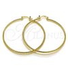 Oro Laminado Large Hoop, Gold Filled Style Diamond Cutting Finish, Golden Finish, 02.170.0296.1.60