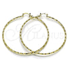 Oro Laminado Extra Large Hoop, Gold Filled Style Diamond Cutting Finish, Golden Finish, 02.170.0572.70