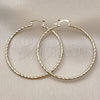 Oro Laminado Extra Large Hoop, Gold Filled Style Diamond Cutting Finish, Golden Finish, 02.170.0523.1.50