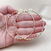 Oro Laminado Extra Large Hoop, Gold Filled Style Diamond Cutting Finish, Golden Finish, 02.170.0523.1.70