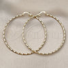 Oro Laminado Extra Large Hoop, Gold Filled Style Diamond Cutting Finish, Golden Finish, 02.170.0523.1.70