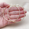 Oro Laminado Extra Large Hoop, Gold Filled Style Diamond Cutting Finish, Golden Finish, 02.170.0573.70