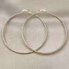 Oro Laminado Extra Large Hoop, Gold Filled Style Diamond Cutting Finish, Golden Finish, 02.170.0573.70