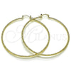 Oro Laminado Extra Large Hoop, Gold Filled Style Diamond Cutting Finish, Golden Finish, 02.170.0573.70