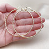 Oro Laminado Extra Large Hoop, Gold Filled Style Diamond Cutting Finish, Golden Finish, 02.170.0573.70