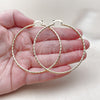 Oro Laminado Large Hoop, Gold Filled Style Diamond Cutting Finish, Golden Finish, 5.136.028.60