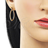 Oro Laminado Small Hoop, Gold Filled Style Diamond Cutting Finish, Golden Finish, 02.168.0036.25