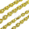 Oro Laminado Fancy Necklace, Gold Filled Style Puff Mariner Design, Polished, Golden Finish, 04.213.0313.20 (09 MM Thickness, 20 Inches Length)
