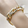 Oro Laminado Fancy Bracelet, Gold Filled Style Polished, Tricolor, 03.331.0102.1.08