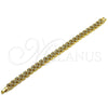 Oro Laminado Fancy Bracelet, Gold Filled Style with White Cubic Zirconia, Polished, Golden Finish, 03.283.0493.07