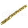 Oro Laminado Fancy Bracelet, Gold Filled Style with White Cubic Zirconia, Polished, Golden Finish, 03.283.0498.07