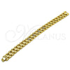 Oro Laminado Fancy Bracelet, Gold Filled Style with White Cubic Zirconia, Polished, Golden Finish, 03.283.0503.07