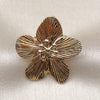 Oro Laminado Elegant Ring, Gold Filled Style Flower Design, Diamond Cutting Finish, Golden Finish, 01.428.0013 (One size fits all)
