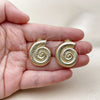 Oro Laminado Stud Earring, Gold Filled Style Snail Design, Polished, Golden Finish, 02.428.0061