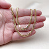 Oro Laminado Basic Necklace, Gold Filled Style Polished, Golden Finish, 03.213.0299.22 (04 MM Thickness, 22 Inches Length)