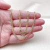 Oro Laminado Basic Necklace, Gold Filled Style Polished, Golden Finish, 03.213.0297.22 (Thickness, 22 Inches Length)