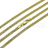 Oro Laminado Basic Necklace, Gold Filled Style Polished, Golden Finish, 03.213.0297.22 (Thickness, 22 Inches Length)