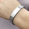 Stainless Steel Solid Bracelet, Polished, Steel Finish, 03.114.0274.5.09 (14 MM Thickness, 9 Inches Length)