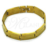 Stainless Steel Solid Bracelet, Polished, Golden Finish, 03.114.0371.2.09