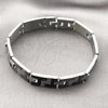 Stainless Steel Solid Bracelet, Greek Key Design, Polished, Two Tone, 5.247.010.4.09