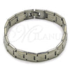 Stainless Steel Solid Bracelet, Arrow Design, Polished, Steel Finish, 03.114.0416.08