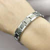 Stainless Steel Solid Bracelet, Arrow Design, Polished, Two Tone, 03.114.0416.1.08