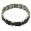 Stainless Steel Solid Bracelet, Arrow Design, Polished, Two Tone, 03.114.0416.1.08