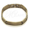 Stainless Steel Solid Bracelet, Cross Design, Polished, Steel Finish, 03.114.0385.3.08
