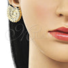 Oro Laminado Stud Earring, Gold Filled Style Snail Design, Polished, Golden Finish, 02.385.0080