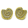 Oro Laminado Stud Earring, Gold Filled Style Snail Design, Polished, Golden Finish, 02.385.0080