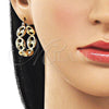 Oro Laminado Medium Hoop, Gold Filled Style Puff Mariner Design, Polished, Golden Finish, 02.428.0063.30