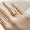 Oro Laminado Elegant Ring, Gold Filled Style Polished, Golden Finish, 01.428.0017 (One size fits all)