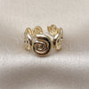 Oro Laminado Elegant Ring, Gold Filled Style Snail Design, Polished, Golden Finish, 01.428.0018