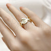 Oro Laminado Elegant Ring, Gold Filled Style Snail Design, Polished, Golden Finish, 01.428.0018 (One size fits all)