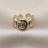 Oro Laminado Elegant Ring, Gold Filled Style Snail Design, Polished, Golden Finish, 01.428.0018 (One size fits all)
