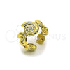 Oro Laminado Elegant Ring, Gold Filled Style Snail Design, Polished, Golden Finish, 01.428.0018 (One size fits all)