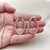 Oro Laminado Small Hoop, Gold Filled Style Hollow and Ball Design, Polished, Golden Finish, 02.163.0397.25