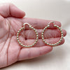 Oro Laminado Small Hoop, Gold Filled Style Hollow and Ball Design, Polished, Golden Finish, 02.163.0398.35