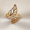 Oro Laminado Elegant Ring, Gold Filled Style Leaf Design, Polished, Golden Finish, 01.163.0007