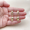 Oro Laminado Dangle Earring, Gold Filled Style Snail Design, Polished, Golden Finish, 02.163.0403